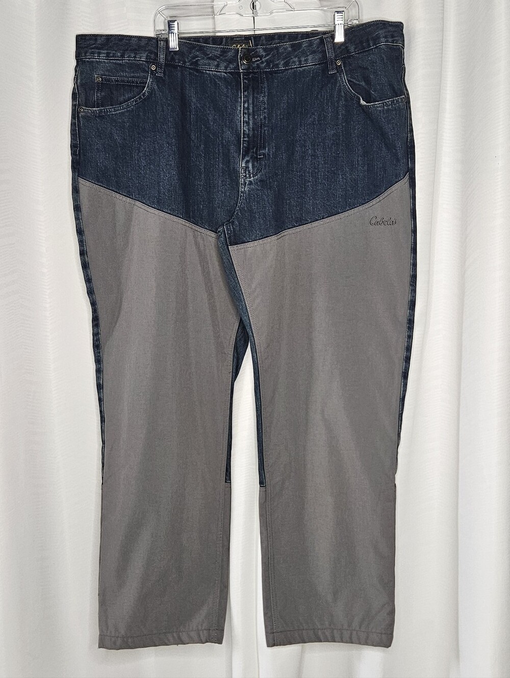 Cabela's Upland Hunting Pants denim and gray 44x32 (measured 44x31)